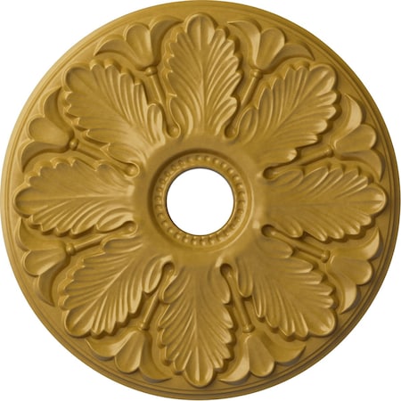 Ekena Millwork Milan Ceiling Medallion (Fits Canopies up to 4 5/8"), 24 1/2"OD x 3 1/2"ID x 1"P, Iridescent Gold CM24MIIGS